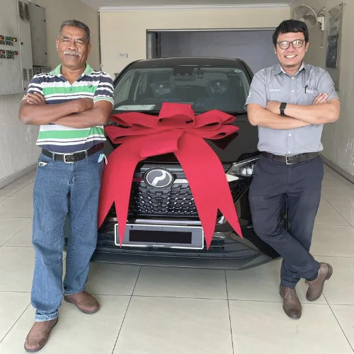 customer perodua ipoh alza brown