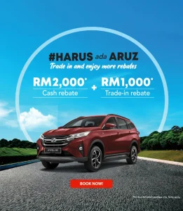 rm 2000 cash rebate perodua aruz