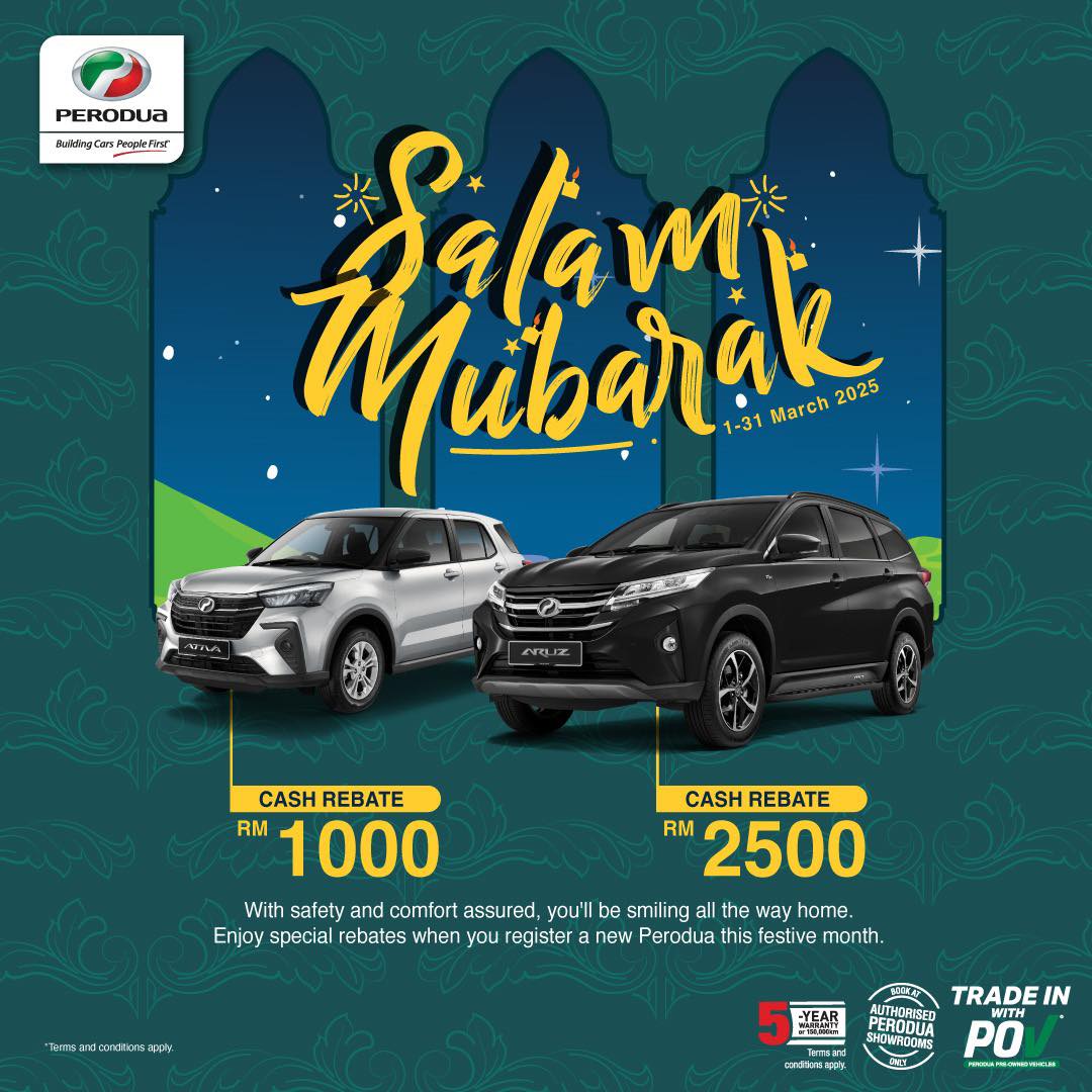 perodua raya cash rebate 2025